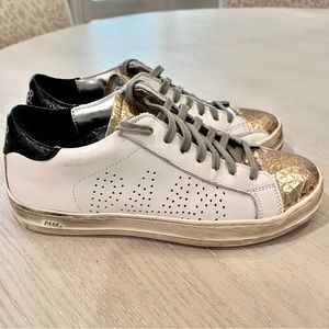 P448 John Sneakers 36 White with Rose Gold detail